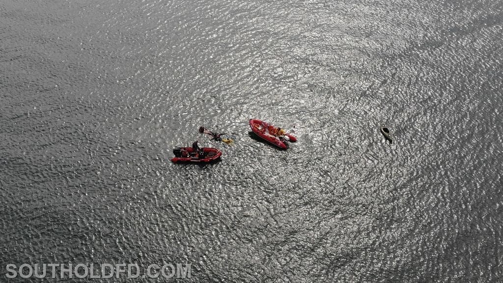 Multi-department Water Rescue Training - Overboard kayaker scenario
